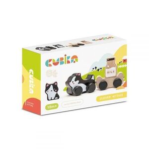Imagine Jucarie din lemn Cubika Kitties Family