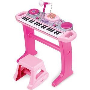 Imagine Orga electronica Winfun, cu microfon, Roz