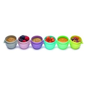 Imagine Set 6 recipiente din silicon Melii Snap&Go, 59 ml