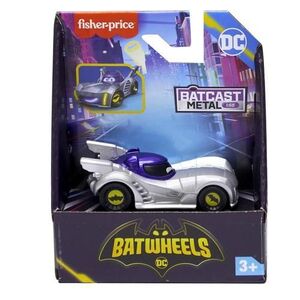 Imagine Masinuta metalica Fisher Price Batwheels Batmobile Blindat, 1: 55