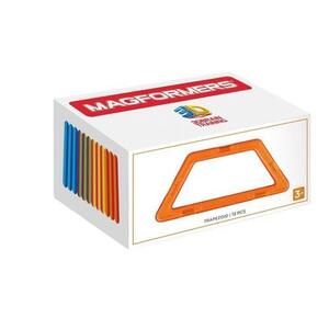 Imagine Set 12 blocuri magnetice, Magformers, Plastic, 3+ ani, Multicolor