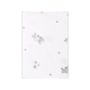 Imagine Cearceaf bumbac ranforce, 100 x 150 cm, Lorelli Little Rabbits Grey