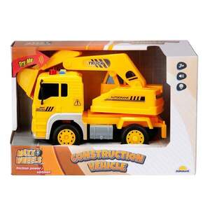 Imagine Masina de constructie cu lumini si sunete, Maxx Wheels, Excavator, 20 cm