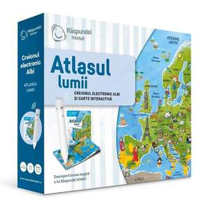 Imagine Carte interactiva si creion, Raspundel Istetel, Atlasul Lumii