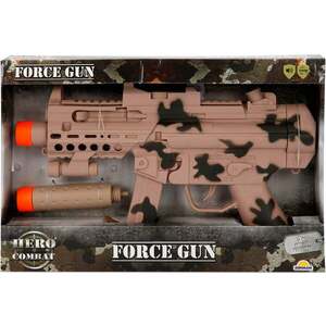 Imagine Arma militara cu sunete si vibratii, Hero Combat, maro deschis