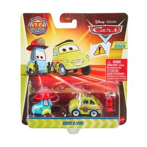 Imagine Set 2 masinute cu accesoriu, Disney Cars, Guido si Luigi, 1: 55, JMX75