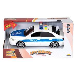 Imagine Masina de politie cu lumini si sunete, Maxx Wheels, 24 cm, Alb