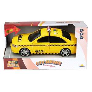 Imagine Masina de taxi cu lumini si sunete, Maxx Wheels, 24 cm, Galben