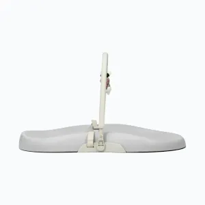 Imagine Salteluta de infasat pentru bebelusi Kidnort Frost Grey, din spuma moale PU, baza antiderapanta, centura de siguranta, margini ridicate, include arcada detasabila cu jucarii senzoriale din bumbac organic, 71, 5 x 52 x 7, 5 cm