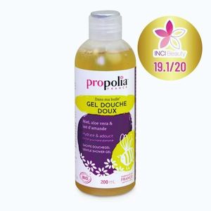 Imagine Gel de dus delicat cu miere, aloe vera si migdale ecologic 200 ml Propolia