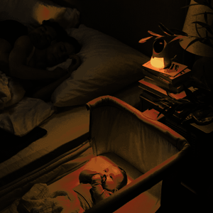 Imagine Monitor pentru bebelusi KinderKraft Niteeye Glow alb cu 2 camere