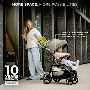Imagine Carucior pentru copii Kinderkraft Trig 3 Velvet Mocca, 0-4 ani, greutate admisa 22 kg