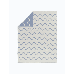 Imagine Patura impletita fin din bumbac organic 80x100 cm model Waves