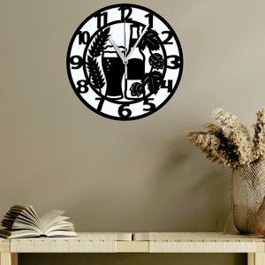 Imagine Ceas de perete model Bere, material MDF, diametru 30 cm