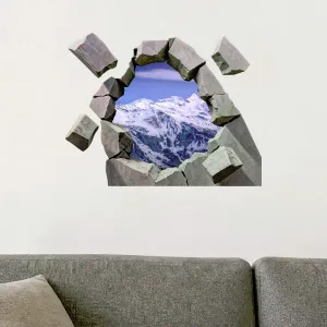Imagine Sticker perete 3D Creste inzapezite, autocolant textil Premium repozitionabil, 60x47 cm