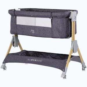 Imagine Patut co-sleeper pliabil Chipolino SleepNFold charcoal