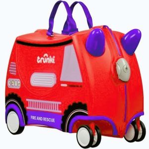 Imagine Valiza Trunki Frank - Masina de pompieri Glide