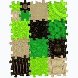 Imagine Covoras ortopedic senzorial puzzle Elemente din Natura