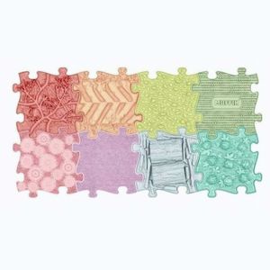 Imagine Covoras ortopedic senzorial puzzle Curcubeu Pastel