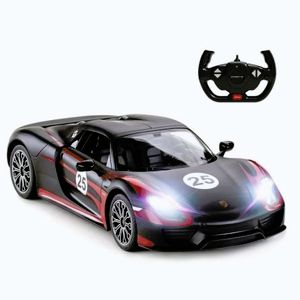 Imagine Masina Cu Telecomanda Porsche 918 Spyder Weissach Negru Scara 1 La 14