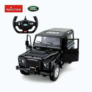 Imagine Masina Cu Telecomanda Land Rover Defender Negru Cu Scara 1 La 14
