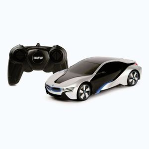 Imagine Masina Cu Telecomanda Bmw I8 Argintie Scara 1 La 24
