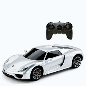 Imagine Masina Cu Telecomanda Porsche 918 Spyder Argintiu Cu Scara 1 La 24