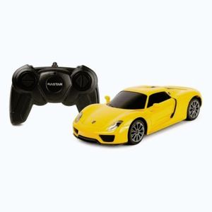 Imagine Masina Cu Telecomanda Porsche 918 Spyder Galben Cu Scara 1 La 24