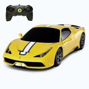 Imagine Masina Cu Telecomanda Ferrari 458 Speciale A Galben Cu Scara 1 La 24