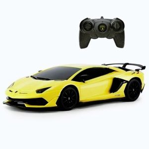 Imagine Masina Cu Telecomanda Lamborghini Aventador Svj Galben Cu Scara 1 La 24