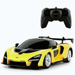 Imagine Masina Cu Telecomanda Mclaren Senna Galben Cu Scara 1 La 24