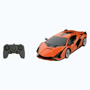 Imagine Masina Cu Telecomanda Lamborghini Sian Portocaliu Cu Scara 1 La 24