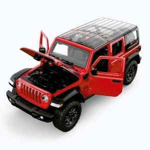 Imagine Masinuta Metalica Jeep Wrangler Rubicon 4xe Rosu Scara 1 La 24