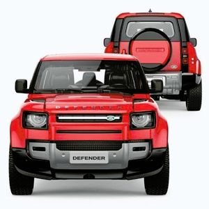 Imagine Masinuta Metalica Land Rover Defender 90 Rosu Scara 1 La 24