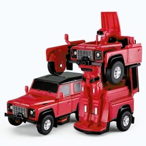 Imagine Masinuta Metalica Convertibila Land Rover Defender Rosu Cu Scara 1 La 32