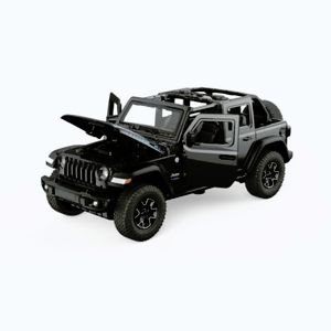 Imagine Masinuta Metalica Jeep Wrangler Rubicon 4xe Negru Cu Scara 1 La 32