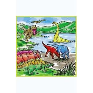 Imagine Lumea dinozaurilor. Poster lavabil de colorat