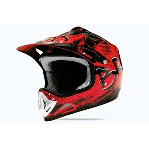 Imagine Casca de protectie pentru copii BRO Kimo Cross cu ventilatie si vizor reglabil, rosie